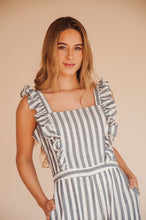 Load image into Gallery viewer, Grey Stripe Jumpsuit
